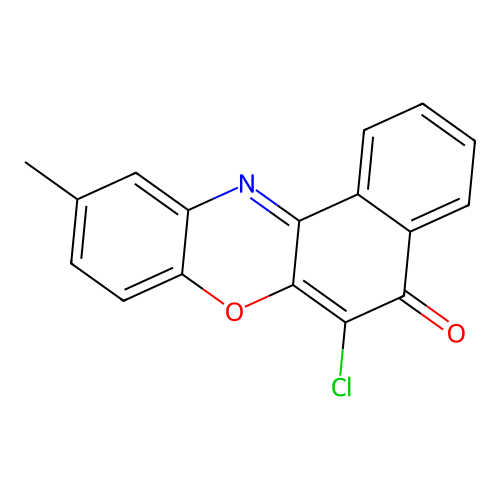 6-chloro-10-methyl-5H-benzo[a]phenoxazin-5-one structure
