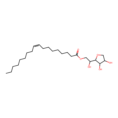 Hexitol, 1,4-anhydro-, mono-(9Z)-9-octadecenoate structure