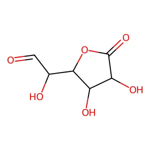 (3,4-Dihydroxy-5-oxooxolan-2-yl)(hydroxy)acetaldehyde structure