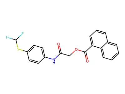 2-[[4-[(Difluoromethyl)thio]phenyl]amino]-2-oxoethyl 1-naphthalenecarboxylate structure