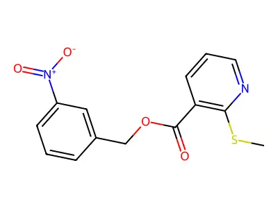 3-Nitrobenzyl 2-(methylthio)nicotinate structure