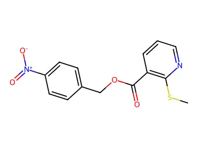 (4-Nitrophenyl)methyl 2-methylsulfanylpyridine-3-carboxylate structure