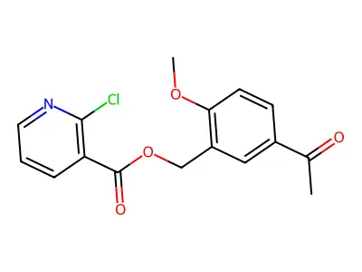 (5-Acetyl-2-methoxyphenyl)methyl 2-chloropyridine-3-carboxylate structure