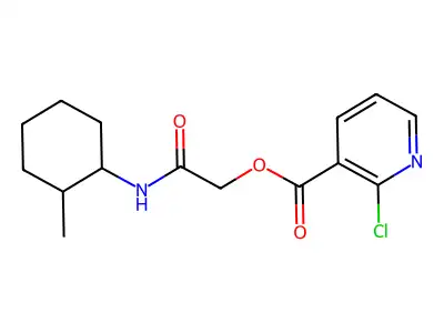 [(2-Methylcyclohexyl)carbamoyl]methyl 2-chloropyridine-3-carboxylate structure