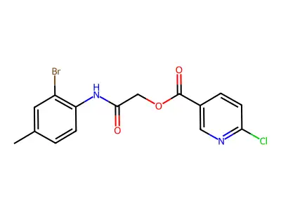[(2-Bromo-4-methylphenyl)carbamoyl]methyl 6-chloropyridine-3-carboxylate structure