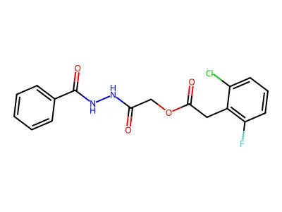 [2-(2-Benzoylhydrazinyl)-2-oxoethyl] 2-(2-chloro-6-fluorophenyl)acetate structure
