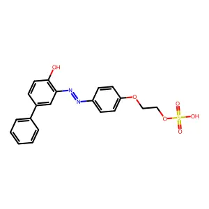 2-(4-((4-Hydroxybiphenyl-3-yl)azo)phenoxy)ethyl hydrogen sulphate structure
