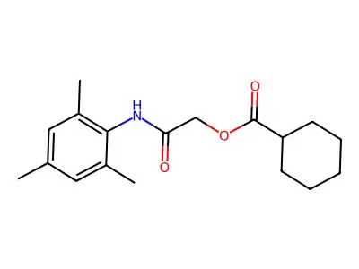 [2-Oxo-2-(2,4,6-trimethylanilino)ethyl] cyclohexanecarboxylate structure