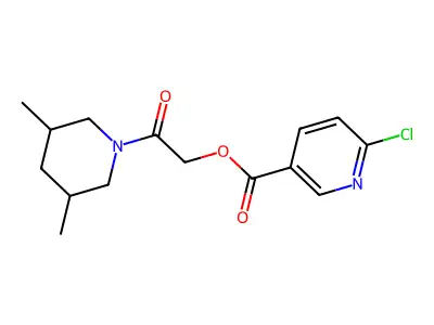 2-(3,5-Dimethylpiperidin-1-yl)-2-oxoethyl 6-chloropyridine-3-carboxylate structure