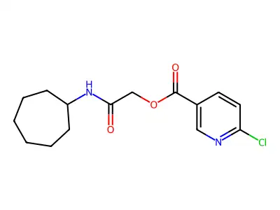 (Cycloheptylcarbamoyl)methyl 6-chloropyridine-3-carboxylate structure