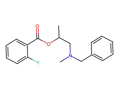 1-[Benzyl(methyl)amino]propan-2-yl 2-fluorobenzoate structure