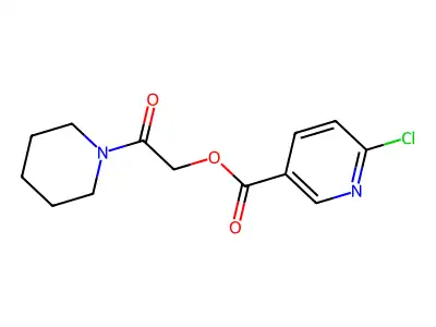 2-Oxo-2-(piperidin-1-yl)ethyl 6-chloropyridine-3-carboxylate structure