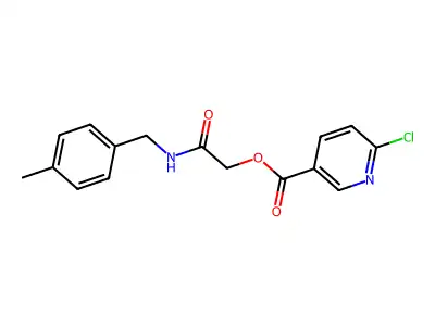 {[(4-Methylphenyl)methyl]carbamoyl}methyl 6-chloropyridine-3-carboxylate structure