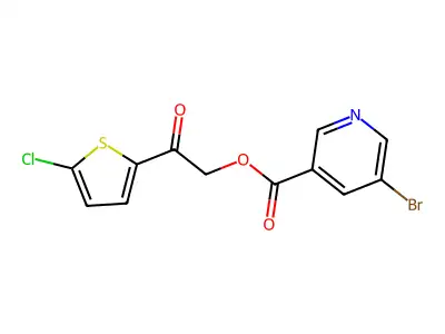 [2-(5-Chlorothiophen-2-yl)-2-oxoethyl] 5-bromopyridine-3-carboxylate structure