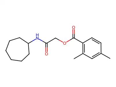 [2-(Cycloheptylamino)-2-oxoethyl] 2,4-dimethylbenzoate structure