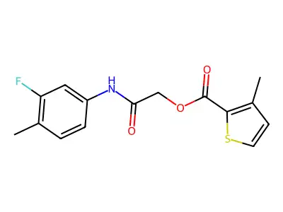 2-((3-Fluoro-4-methylphenyl)amino)-2-oxoethyl 3-methylthiophene-2-carboxylate structure