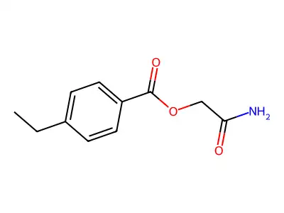 2-Amino-2-oxoethyl 4-ethylbenzoate structure