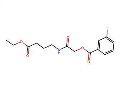 [2-[(4-Ethoxy-4-oxobutyl)amino]-2-oxoethyl] 3-fluorobenzoate structure