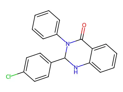 2-(4-Chlorophenyl)-2,3-dihydro-3-phenyl-4(1H)-quinazolinone structure