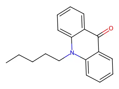 10-Pentyl-10H-acridin-9-one structure