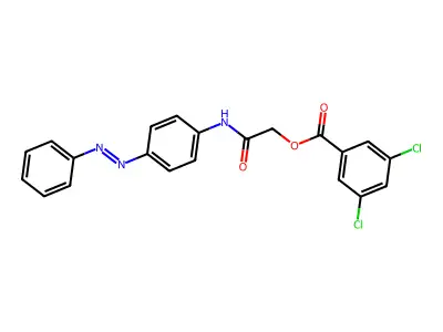 (4-phenyldiazenylphenyl)carbamoylmethyl 3,5-dichlorobenzoate structure
