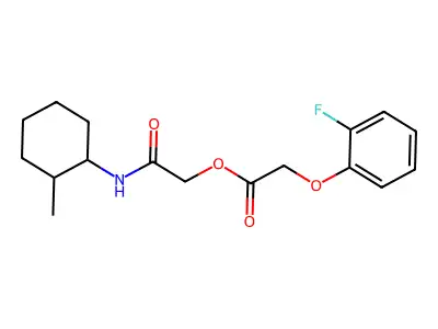 [2-[(2-Methylcyclohexyl)amino]-2-oxoethyl] 2-(2-fluorophenoxy)acetate structure