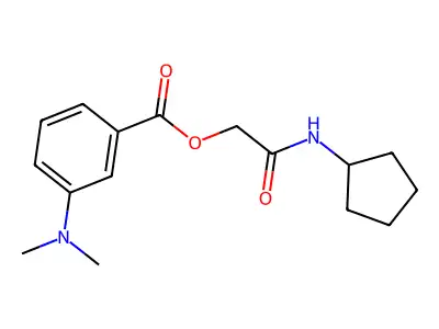 [2-(Cyclopentylamino)-2-oxoethyl] 3-(dimethylamino)benzoate structure