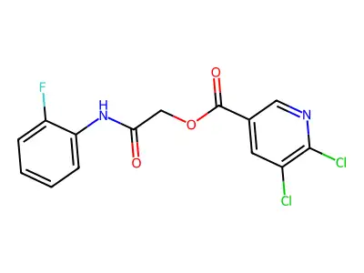 [(2-Fluorophenyl)carbamoyl]methyl 5,6-dichloropyridine-3-carboxylate structure