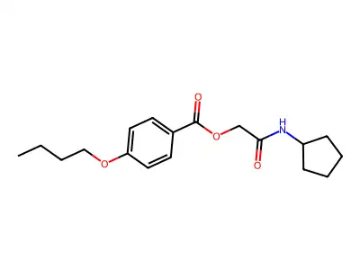 [2-(Cyclopentylamino)-2-oxoethyl] 4-butoxybenzoate structure