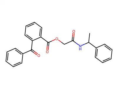 [2-Oxo-2-(1-phenylethylamino)ethyl] 2-benzoylbenzoate structure
