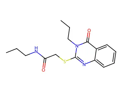 2-(4-oxo-3-propylquinazolin-2-yl)sulfanyl-N-propylacetamide structure