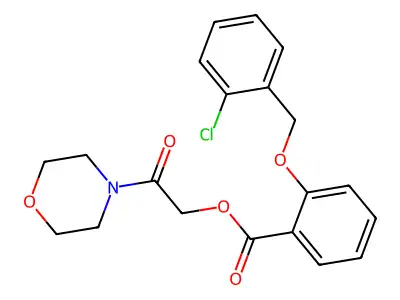 (2-Morpholin-4-yl-2-oxoethyl) 2-[(2-chlorophenyl)methoxy]benzoate structure