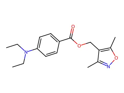 (3,5-Dimethyl-1,2-oxazol-4-yl)methyl 4-(diethylamino)benzoate structure