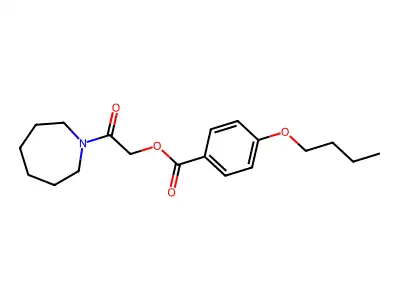 [2-(Azepan-1-yl)-2-oxoethyl] 4-butoxybenzoate structure
