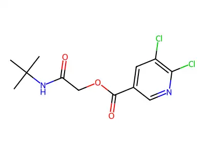 (Tert-butylcarbamoyl)methyl 5,6-dichloropyridine-3-carboxylate structure