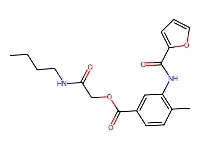 [2-(Butylamino)-2-oxoethyl] 3-(furan-2-carbonylamino)-4-methylbenzoate structure