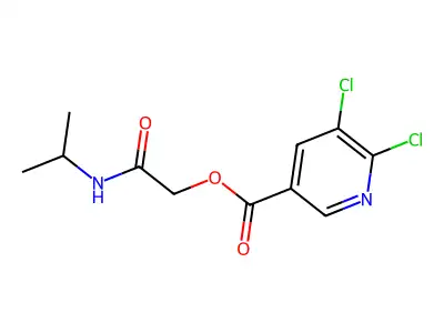 [(Propan-2-yl)carbamoyl]methyl 5,6-dichloropyridine-3-carboxylate structure