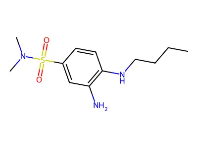 3-Amino-4-(butylamino)-N,N-dimethylbenzenesulfonamide structure
