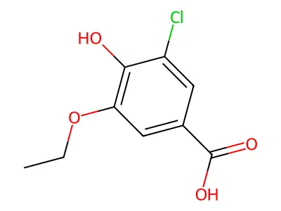 3-Chloro-5-ethoxy-4-hydroxybenzoic acid structure