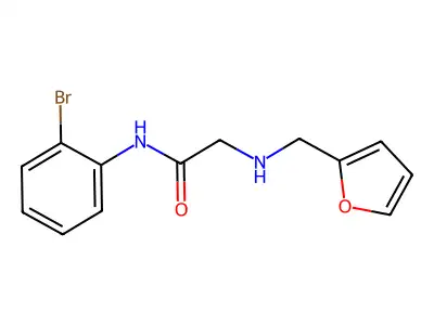 N-(2-bromophenyl)-2-[(furan-2-ylmethyl)amino]acetamide structure
