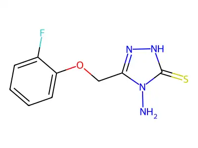 4-amino-5-(2-fluorophenoxymethyl)-4H-1,2,4-triazole-3-thiol structure
