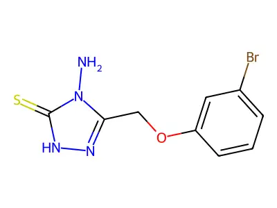 4-amino-5-[(3-bromophenoxy)methyl]-4H-1,2,4-triazole-3-thiol structure