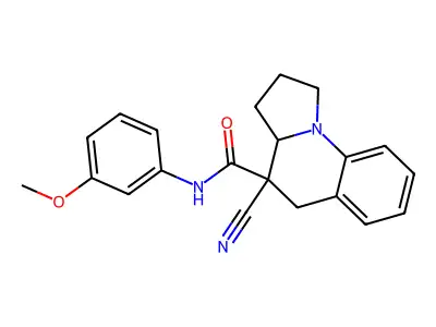 4-Cyano-1,2,3,3a,4,5-hexahydro-N-(3-methoxyphenyl)pyrrolo[1,2-a]quinoline-4-carboxamide structure