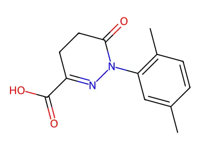 1-(2,5-Dimethylphenyl)-1,4,5,6-tetrahydro-6-oxo-3-pyridazinecarboxylic acid structure