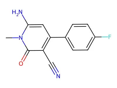 6-Amino-4-(4-fluorophenyl)-1-methyl-2-oxo-1,2-dihydropyridine-3-carbonitrile structure