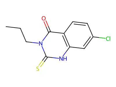 7-Chloro-3-propyl-2-sulfanyl-3,4-dihydroquinazolin-4-one structure