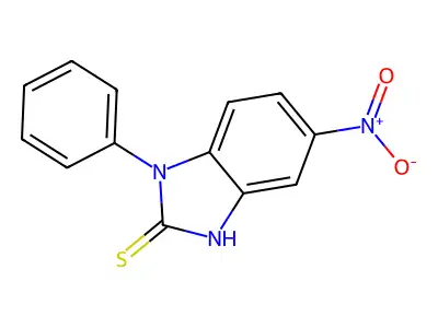 5-nitro-1-phenyl-1H-1,3-benzodiazole-2-thiol structure