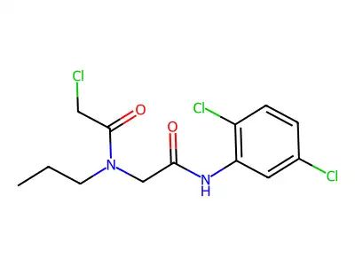 2-chloro-N-{[(2,5-dichlorophenyl)carbamoyl]methyl}-N-propylacetamide structure