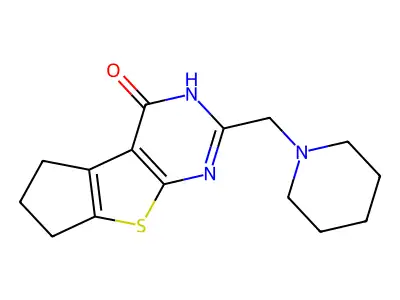 10-(piperidin-1-ylmethyl)-7-thia-9,11-diazatricyclo[6.4.0.0^{2,6}]dodeca-1(8),2(6),9-trien-12-one structure