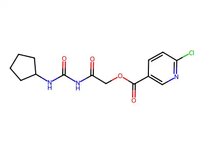 2-[(Cyclopentylcarbamoyl)amino]-2-oxoethyl 6-chloropyridine-3-carboxylate structure
